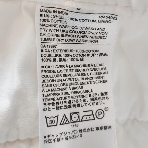 Banana Republic White Eyelet Chino Shorts Size 6 - Picture 10 of 10